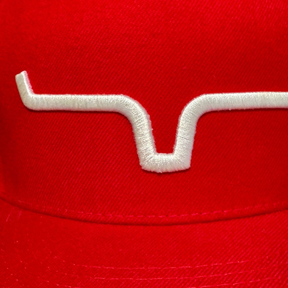 Kimes Ranch Unisex Weekly Tall Trucker Embroidered Wool Blend Red Cap Hat - Picture 2 of 6